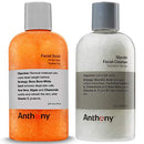 Anthony Glycolic Facial Cleanser, Normal to Oily Skin 8 Fl Oz, and Anthony Facial Scrub, 8 Fl Oz Anthony