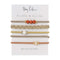 By Lilla Limestone Mini Stack Elastic Hair Ties and Bracelets | Set of 5 Hair Tie-Bracelets | Hair Accessories for Women | No Crease Hair Ties & Women’s Bracelets (Brown / Gold / Nude / Orange) By Lilla