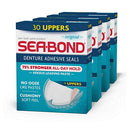 Sea-Bond Secure Denture Adhesive Seals, Original Uppers, Zinc Free, All Day Hold, Mess Free, 30 Count (Pack of 4) Sea-Bond
