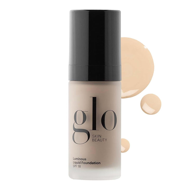 Glo Skin Beauty Luminous Liquid Mineral Foundation Makeup with SPF 18 (Café) - Improves Uneven Skin Tone, Smooths & Corrects Imperfections, Sheer to Medium Coverage, Dewy Finish Infinity Warehouse