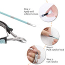 Cuticle Trimmer with Pusher - IVON Professional Cuticle Cutter Remover - Rubber Non-slip Handle IVON