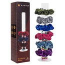 Kingdom Décor Scrunchie Holder Stand, Acrylic Scrunchy Display, 12 Inch Clear Hair Tie Accessories Organizer, Teen Girl Bracelet Organizers, Cute Room Decor for Teen Girls, VSCO Stuff Kingdom Decor