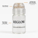 ReGlow Micro Infusion System for Face – 300% Deeper Absorption with 24K Gold Microneedling Tool + Serum (3 Months) – Firmer Radiant Skin, At-Home Treatment with Collagen Peptides & Hyaluronic Acid Infinity Warehouse