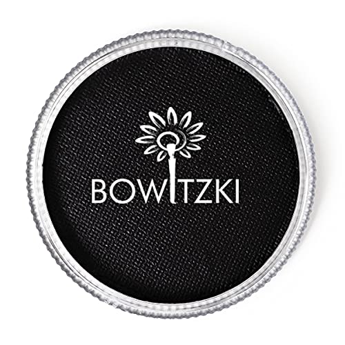 Bowitzki 30g Professional Face Paint Body Paint Water Based Face painting Makeup Safe for Kids and Adults Split Cake Single Color Halloween Christmas - Black Bowitzki
