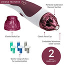 PMD Personal Microderm Classic - At-Home Microdermabrasion Machine with Kit for Face & Body - Exfoliating Crystals and Vacuum Suction for Fresh and Radiant Skin - Berry PMD Personal Microderm