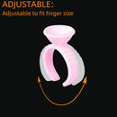 WINMIU 300PCS Disposable Tattoo Lash Glue Rings for Eyelash Extensions, Nail Art Plastic Glue Supplies Rings Cups Holder, Finger Hand Beauty Tools, Pigment Nail Eyelash Glue Ring Holders (Pink) WINMIU