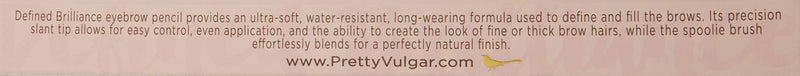 Pretty Vulgar - Defined Brilliance Eyebrow Pencil, Clean & Cruelty-Free, Quick Wit (Medium Brown) Pretty Vulgar