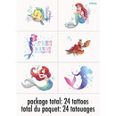 Disney The Little Mermaid Temporary Tattoos - 24 Pcs Unique