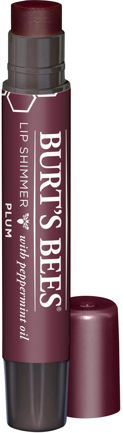 Burt's Bees® 100% Natural Origin Moisturizing Lip Shimmer, Plum, 1 Tube - Pack of 4 (Package May Very) Burt's Bees