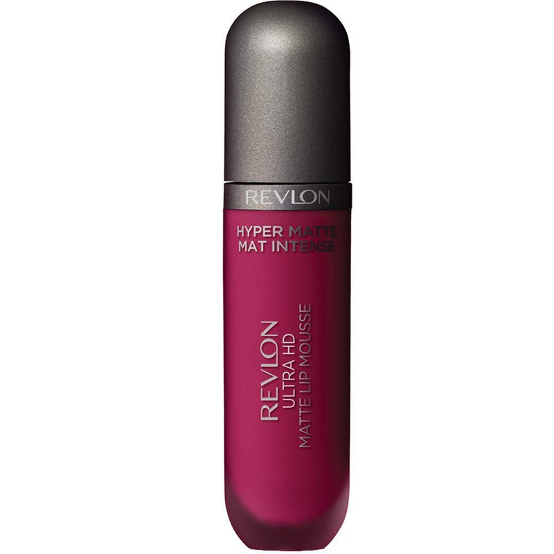 REVLON Ultra HD Lip Mousse Hyper Matte, Longwearing Creamy Liquid Lipstick in Plum / Berry, Crimson Sky (820), 0.2 oz REVLON