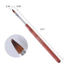WOKOTO 6Pcs Red Wood Hand Nail Art Brush Set Carving Brush For Acrylic Nail Art Application Builder Crystal Brushes For Nails WOKOTO