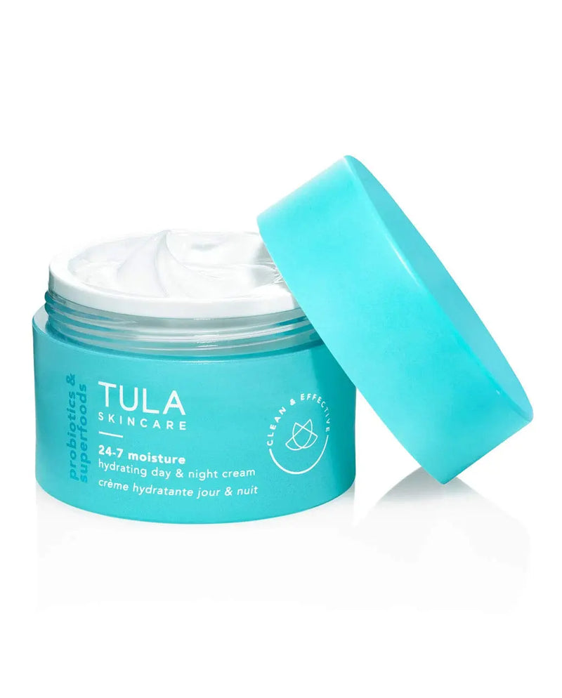 TULA Skin Care 24-7 Moisture Hydrating Day and Night Cream | Moisturizer for Face, Ageless is the New Anti-Aging, Face Cream, Contains Watermelon Fruit and Blueberry Extract | 1.5 oz. TULA