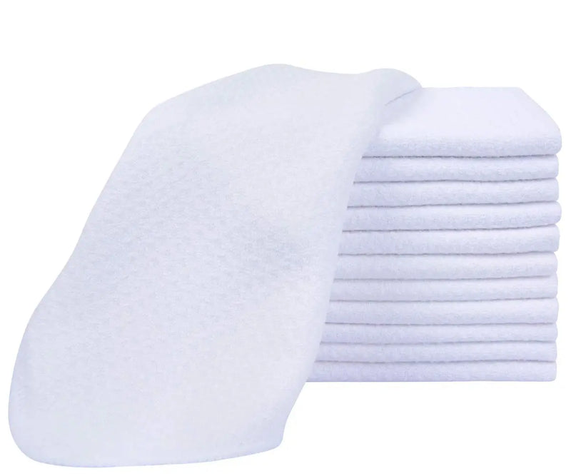 SINLAND Premium Microfiber washcloth Waffle Weave Facial Cleansing Cloth Face Cloth and Body Cloths(13Inchx13Inch 12pack, White) SINLAND Store