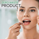 Biodegradable Mint Dental Tooth Lace Floss - 2X Refillable Flossers - 100% Organic Natural and Compostable Teeth Silk Spool - Waxed with Candelilla Wax & Eco-Friendly Zero Waste Packaging BAMBOEARTH