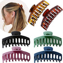 Large Hair Claw Clip for Women - 4.3″ Jumbo Hair Clips Strong Hold Hair Catch Barrette Jaw Clamp for Thick/Thin Hair Tortoise Barrettes Celluloid Big Fashion Hair Styling Accessories Girls (6 Packs) SUNCHARM