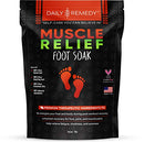 Muscle Relief Foot Soak with Epsom Salt, Made in USA, Soothe Foot Aches, Muscle Pain, Joint Soreness, Tired Feet, Softens Calluses and Helps Athletes Foot 1lbs DAILY REMEDY