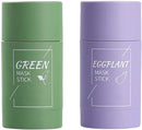 2PCS Green Tea/Eggplant Purifying Clay Stick Mask, Face Moisturizes Oil Control, Deep Clean Pore, Blackhead Remover Acne Deep Cleansing, Improves Skin for Women Men (Green Tea Mask/Eggplant Mask) WEISPO