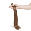 18 Inches I Tip Remy Human Hair Extensions 100 Strands/Pack Pre Bonded Keratin Stick Tipped Hair Extensions Cold Fusion Hair Piece Smooth Long Straight For Women