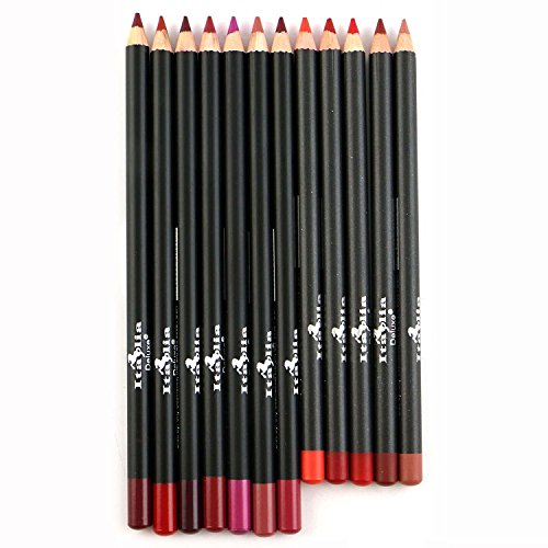 12pc Italia Deluxe Ultra Fine Lip Liner set of 12 color Italia