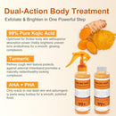 Body Keratin Care Kojic Acid Turmeric Spray: Gently Exfoliating Peeling Shot– Hydrates,Nourish your skin,Suitable for All Skin Types, 200ml - NN Infinity Warehouse