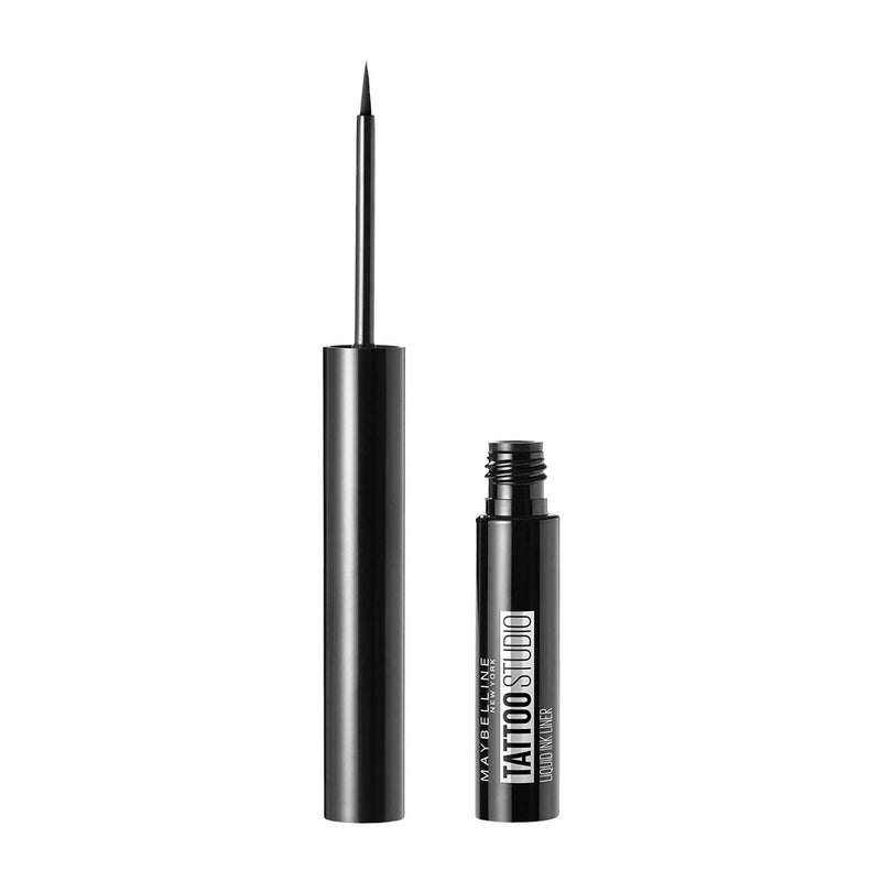 Maybelline New York Tattoo Studio Liquid Ink Eyeliner Makeup, up to 36HR Wear, Sweat Resistant, Smudge Resistant, Ink Black, 0.08 Fl.Oz Maybelline New York