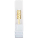 PANA 3/32" Shank Size Professional - Flat Top Large Barrel Gold Carbide 4X Coarse Grit - Nail Drill Bit for Dremel Machine PANA