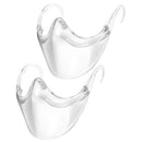 Transparent_Face_Mask, Clear Combine Plastic Reusable Clear Face Bandanas, Upgraded Breathable, Visible Expression, for Adults (No Fogging 2pcs) shuang qing