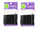 2 Set of 18 Scunci Black Styling Essentials Bobby Pins bundled by Maven Gifts Conair