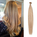 18 Inches I Tip Human Hair Extensions 100 Strands/Pack Pre Bonded Keratin Stick Tipped Hair Extensions Cold Fusion Hairpiece Long Straight For Women