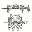 Tinsow 2 Pcs Silver Celtic Dragon Hair Slide Hairpins Hair Accessories Hair Clips, Creative Hair Barrette Minimalist Hair Claw Hair Pin Hair Accessories for Women (Style T R) Tinsow