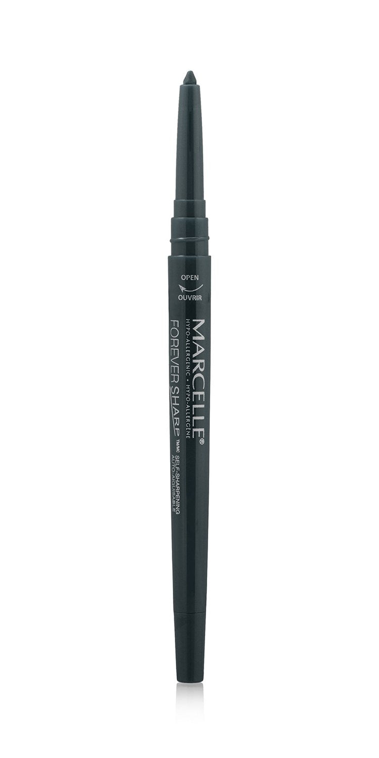 Marcelle Forever Sharp Waterproof Kohl Eyeliner, Spruce Green, Hypoallergenic and Fragrance-Free, 0;008 oz MARCELLE