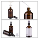 Hydior 4oz Amber Glass Spray Bottle for Essential Oil, Empty Fine Mist Spray Bottle, 6 Pack Hydior