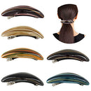 Yeshan Women Barrettes for thick hair with Tortoise Shell Strip colors Acrylic French Hair clips for Ladies,Pack of 6 Yeshan