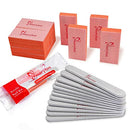 Nail Files and Buffers for Acrylic Nails - Maryton 2-Piece Professional Manicure Kit Sets, Zebra Nail File 100/180 Grit, Slim Buffer 80/100 Grit, 12-Set MARYTON