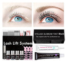 Lash Lift And Tint Kit, DIY Eyelash Lift and Dye 2 in 1, Perm Lashes At Home Lift Your Lash Curl And Black For 6 Weeks More Than 7 Applications Libeauty