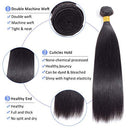 ELEE'S 9A Brazilian Straight Hair 3 Bundles 18 18 18 Inch Brazilian Hair Straight Bundles 100% Unprocessed Straight Human Hair Bundles for Black Women Natural Black ELEE'S HAIR