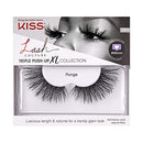 KISS Lash Couture Triple Push Up XL Collection, 3D Volume False Eyelashes in Extra Long Length with Triple Design Technology, Cruelty-Free, Contact Lens Friendly, and Reusable, Style Plunge, 1 Pair KISS