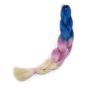 Jumbo Braiding Hair 24 inch Jumbo Braid Hair Extensions Ombre Jumbo Box Braids Crochet Hair Long for Women Kids DIY High Temperature Synthetic Fiber 3 Tones Blue+ Pink+ Blonde 1 Bundle Benehair