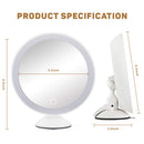 10X Magnifying Mirror with Lights,Lighted Magnifying Makeup Mirror with Lights Led Lighted Makeup Mirror with Touch Sensor,Dimmable,Powerful Suction Cup,360°Rotation for Travel Home BEAUTYMIRROR