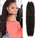 AU-THEN-TIC Passion Twist Hair Water Wave Crochet Braids Hair for Butterfly locs Bohemian Goddess locs Synthetic Braiding Hair Extensions (22 Inch (Pack of 8), TP1B/30) AU-THEN-TIC