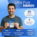 NMNH NMN Alternativen 250mg - 5X More Potent Dihydronicotinamide Mononucleotide NAD+ Booster for Peak Cellular Energy, DNA Repair & Healthy Aging - 60 Advanced Capsules Infinity Warehouse