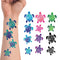 WIRESTER Temporary Tattoo Stickers for Girls Boys Kids Adults, Fake Tattoos on Face Hand Neck Wrist Party Favor Body Art, Tattoo Sheet 6 x 7.87 inch - Turtle Designs (Blue, Pink, Purple, Green, Black) WIRESTER