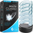 HONEYBULL Mouth Guard for Grinding Teeth [6 Pack] Comes in 2 Sizes for Light and Heavy Grinding | Comfortable Custom Mold for Clenching at Night, Bruxism, Whitening Tray & Guard HONEYBULL