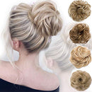 Messy Bun Hair Piece Scrunchy Updo Hair Pieces for Women Fluffy Wavy Hair Bun Scrunchies Donut Hairpiece Synthetic Chignons With Elastic Rubber Band Medium Brown-Thicker 1 pc Benehair