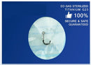 Pierced Owl 18GA EO Gas Sterilized G23 Implant Grade Titanium Bezel Set Crystal Top Nose Screw (Clear) Pierced Owl