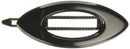 France Luxe Mini Cutout Oval on Plastic Tige Boule Barrette - Black France Luxe