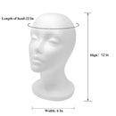 12" 2 Pcs Styrofoam Wig Head - Tall Female Foam Mannequin Wig Stand and Holder for Style, Model And Display Hair, Hats and Hairpieces, Mask - for Home, Salon and Travel Smilco Store