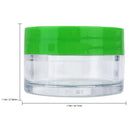 Beauticom 20 gram/20ml Empty Clear Small Round Travel Container Jar Pots with Lids for Make Up Powder, Eyeshadow Pigments, Lotion, Creams, Lip Balm, Lip Gloss, Samples (48 Pieces, Green) Beauticom