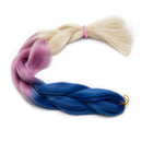 Jumbo Braiding Hair 24 inch Jumbo Braid Hair Extensions Ombre Jumbo Box Braids Crochet Hair Long for Women Kids DIY High Temperature Synthetic Fiber 3 Tones Blue+ Pink+ Blonde 1 Bundle Benehair