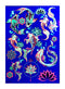 d'IRIS studio Blacklight Temporary Tattoos – 1 Sheet Koi Fish Design Body Art | Festival Accessories Glow Party Supplies | 7.2” x 5.2” UV Reactive Temp Tattoos Great for EDM EDC Party Rave Parties d'IRIS studio